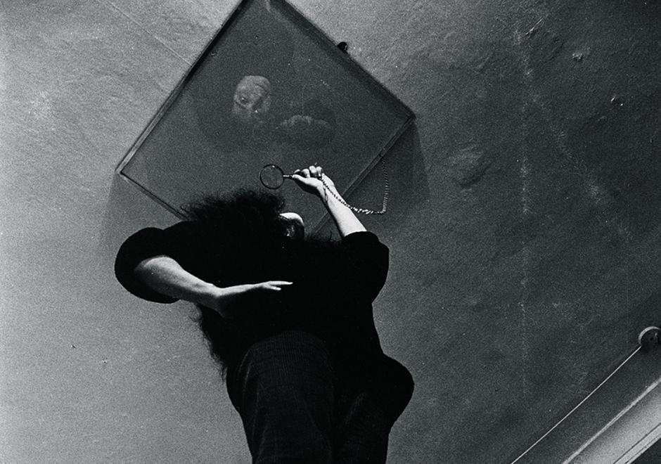 Yoko Ono with Ceiling Piece (Yes Piece), Indica Gallery, London, 1966. Photo by Graham Keen