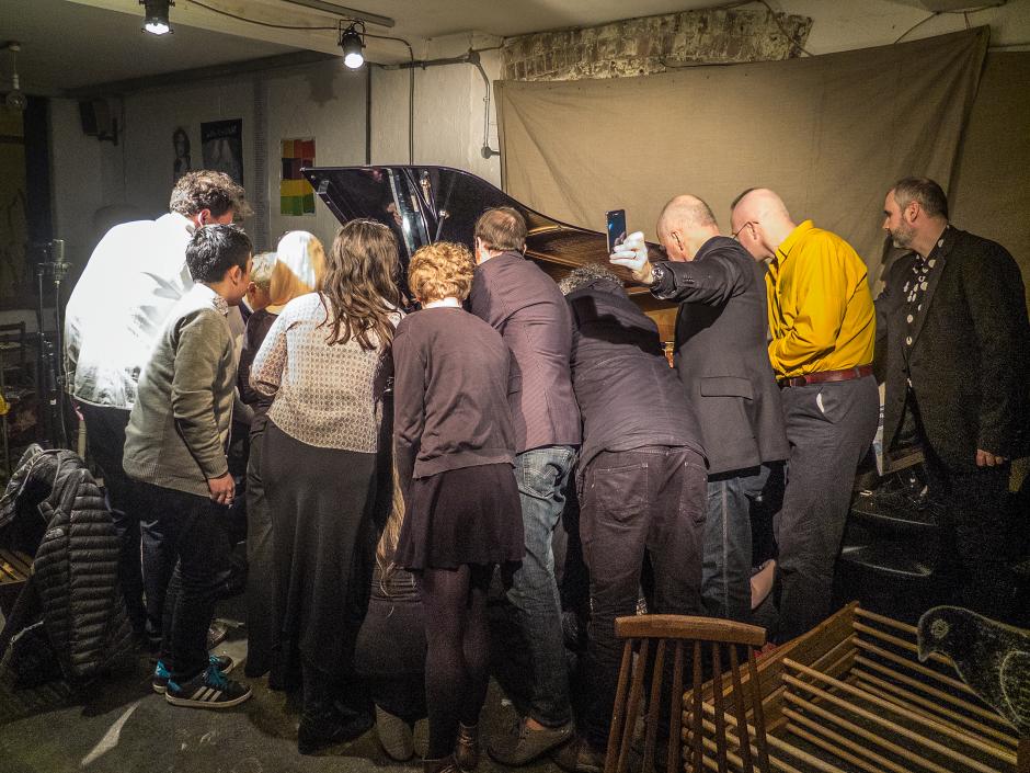 Nature Study Notes performance, Cafe Oto, London, 2015. Photo: Deirdre McGale