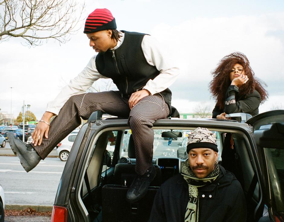 From left: Joshua Inyang, Joshua Tarelle and Tibyan Mahawah Sanoh. Photo by Jonathan Flanders