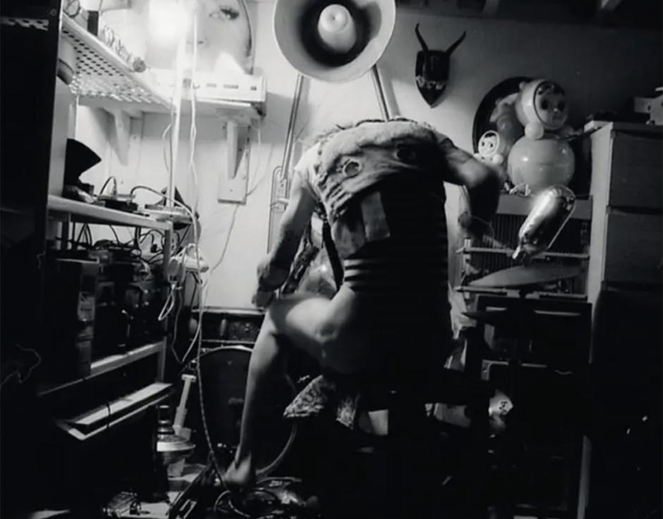 Portrait of an anonymous member of the Moscow noise underground, 2020s. Photo by Wassily Bosch