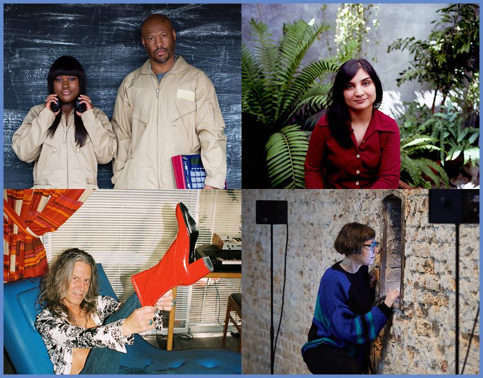 Clockwise from top left: Floorplan; Sarah Davachi by Dicky Bahto; Jasmine Guffond by Noshe; William Basinski by Dana Boulos