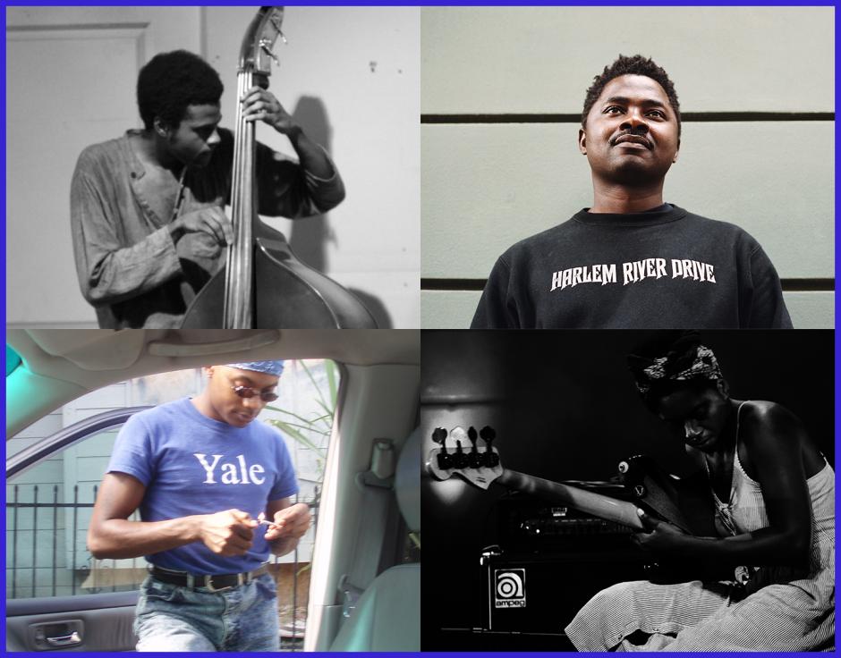 Clockwise from top left: Luke Stewart via Bandcamp; Lamin Fofana in The Wire 422 by Isabel O'Toole; Farida Amadou; Timecop