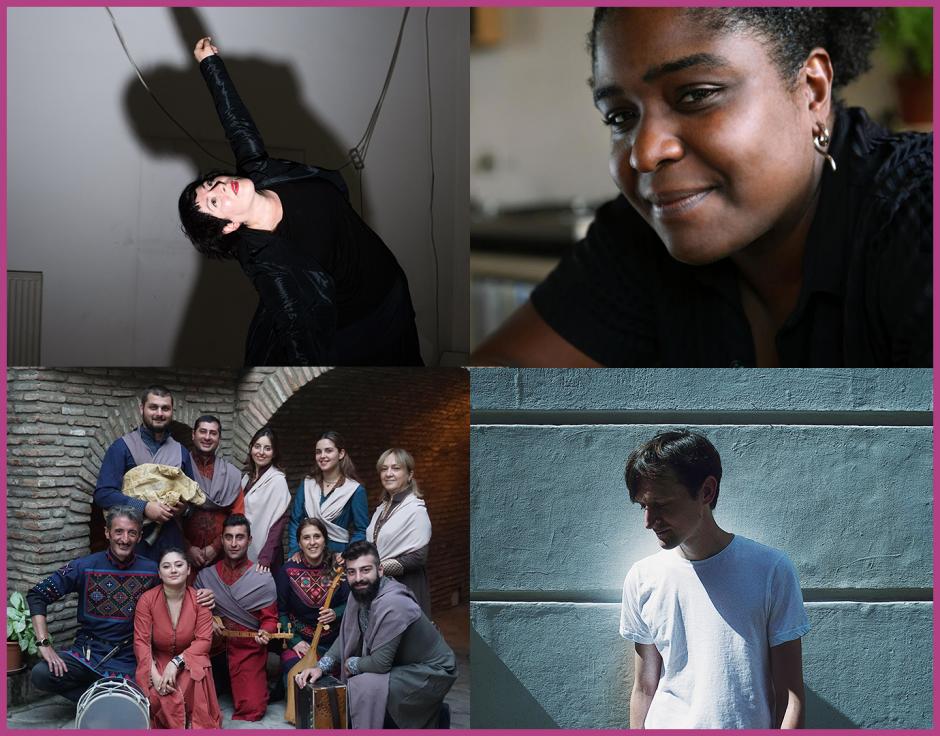 Clockwise from top left: Loré Lixenberg in The Wire 428 by Bastian Thiery; Yvette Janine Jackson; Neil Luck in The Wire 414 by Benjamin McMahon; Zedashe Ensemble