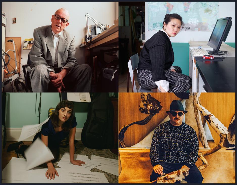 Clockwise from top left: Ted Milton in The Wire 379 by Dan Wilton; Okkyung Lee in The Wire 363 by Chris Buck; Raed Yassin in The Wire 442 by Mustafah Abdulaziz; Lea Bertucci in The Wire 405 by Cameron Phan