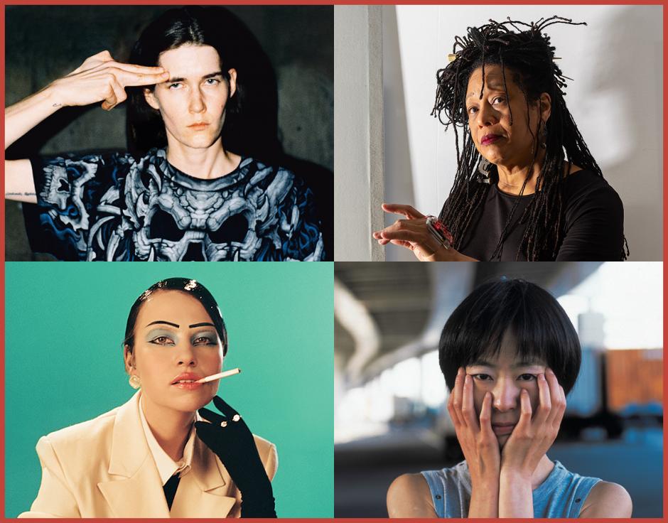 Clockwise from top left: Anne Imhof (SEX cover art); Pamela Z in The Wire 449 by Alessandra Sanguinetti; Phew in The Wire 234 by Jun Takagi; Kate NV