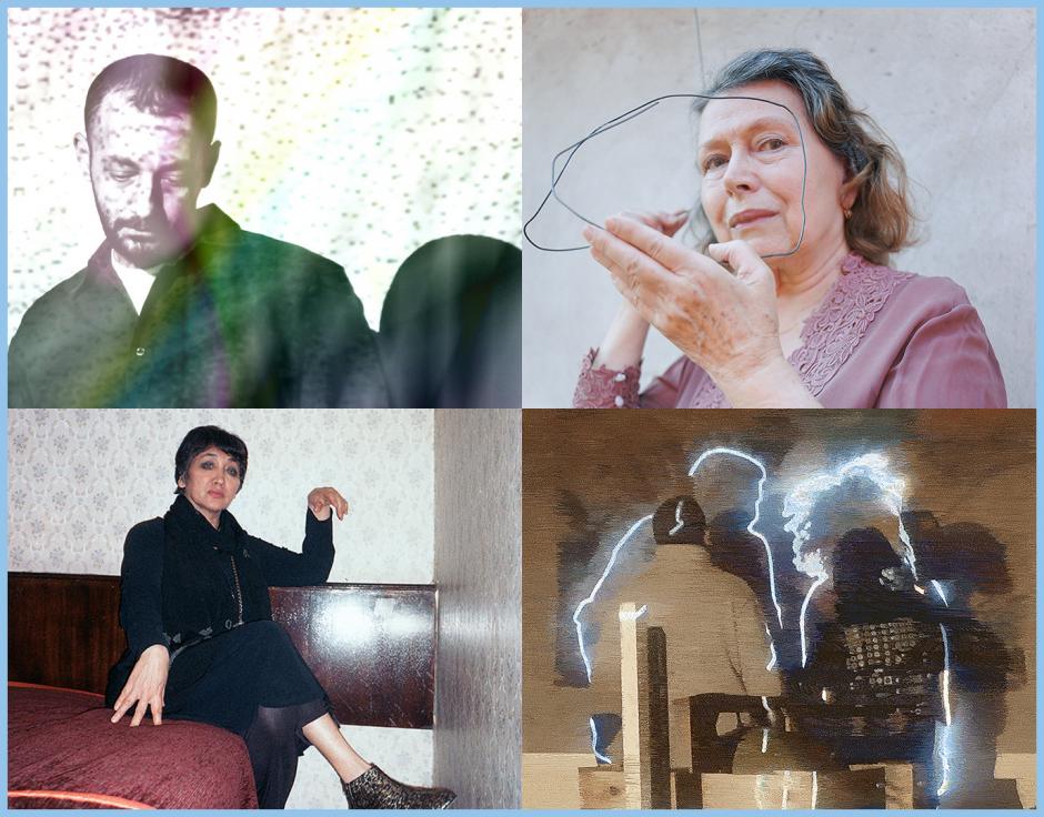 Clockwise from top left: ABADIR by Hassan Emad; Katalin Ladik in The Wire 450 by Noémi Szécsi; Boobs Of Doom in The Wire 391 by Emile Barret; Saadet Türköz in The Wire 455 by Zeynep Ozkanca
