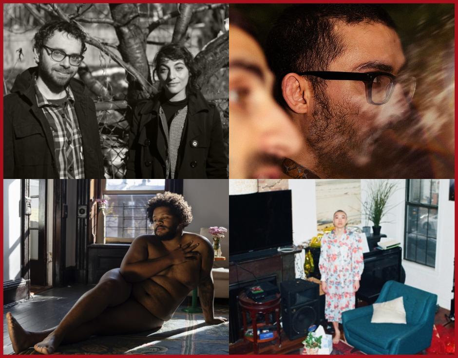 Clockwise from top left: Robbie Lee (left) and Lea Bertucci by Amy Mills; Saint Abdullah by Dawit NM; OHYUNG by Acudus Aranyian; Joy Guidry by Shala Miller