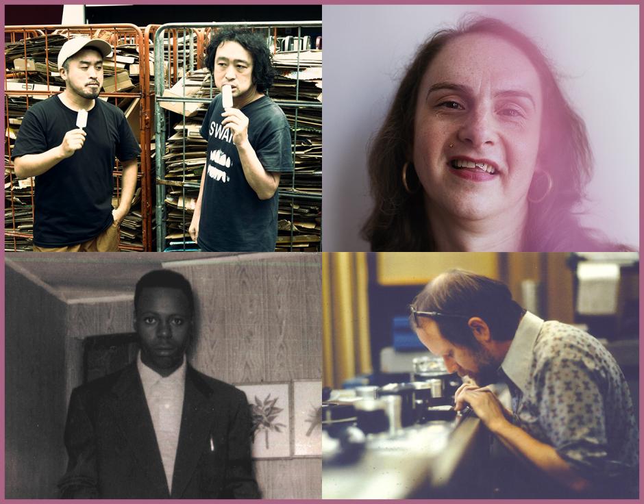 Clockwise from top left: Foodman (left) & Hair Stylistics; Gavilán Rayna Russom in The Wire 435 by Guarionex Rodriguez Jr; John McGuire by Volker Muller; Charles Stepney by Rubie Stepney