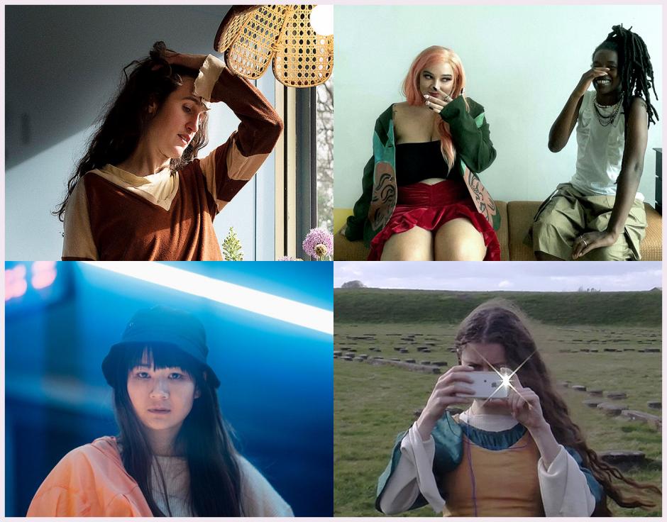 Clockwise from top left: Ailbhe Nic Oireachtaigh in The Wire 459 by Flannery O’Kafka; 700 BLISS; Clarissa Connelly; Quantum Foam