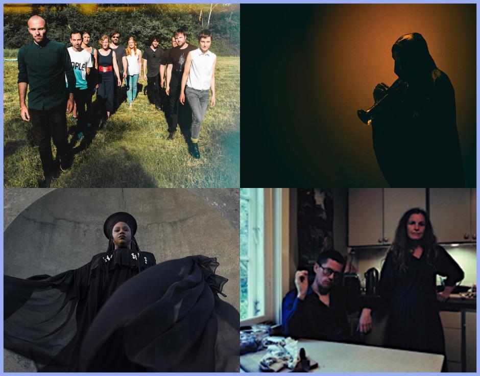Clockwise from top left: Stargaze; Ben LaMar Gay by Charles Bouril; MoE by Greg Pope; Venus Ex Machina by Sade English