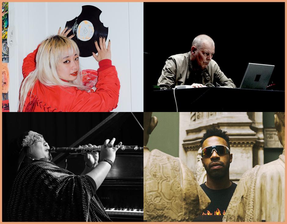 Clockwise from top left: Victoria Shen aka Evicshen in The Wire 470 by Damien Maloney; John Wall; patten in The Wire 470 by Yu Fujiwara; Angel Bat Dawid by Terrence Antonio James