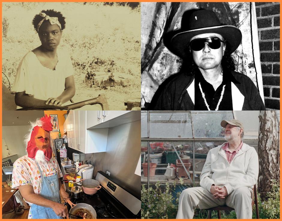Clockwise from top left: Nondi_; Roxy Gordon; Paul Dunmall by Clare Hewitt; Jason 'Nosaj' Furlow by Ruby Alice Furlow
