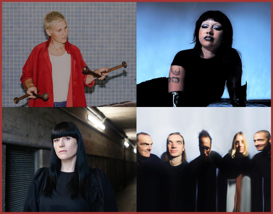 Clockwise from top left: Bex Burch by Fabian Brennecke; Delilah Holliday; Abstract Concrete by Lewis Hayward; Opal X by Ezekiel.