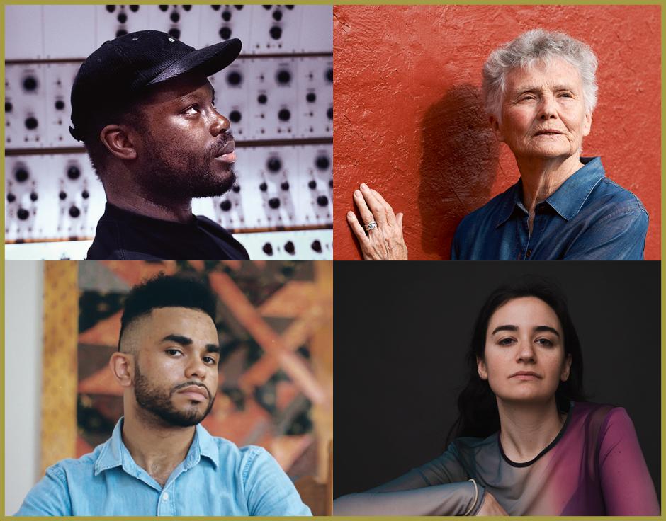 Clockwise from top left: Aho Ssan by Chloé Milos Azzopardi; Annea Lockwood by Devin Doyle; Mayssa Jallad by Ely Dagher; Nick Dunston by Gaya Feldheim