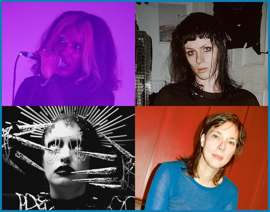 Clockwise from top left: MHYSA; KAVARI by Spit Turner; Laetitia Sadier by Karina Barberis; Lana Del Rabies 