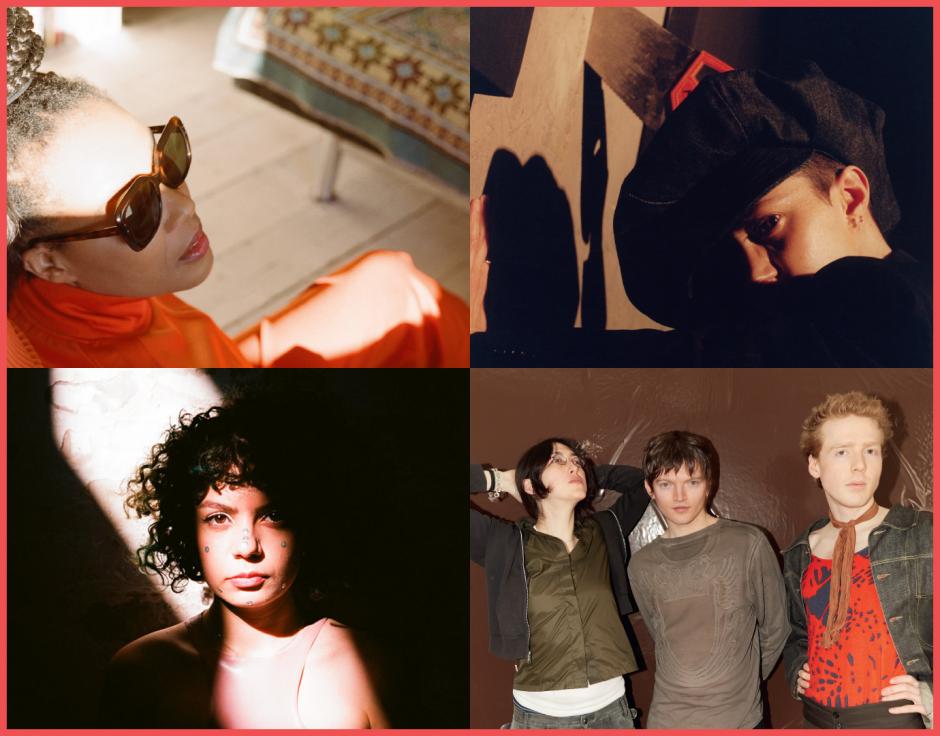 Clockwise from top left: Elaine Mitchener in The Wire 455 by Tara Darby (crop); Lolina in The Wire 483 by Wendy Huynh; Still House Plants in The Wire 483 by Amy Gwatkin; Rojin Sharafi via Bandcamp