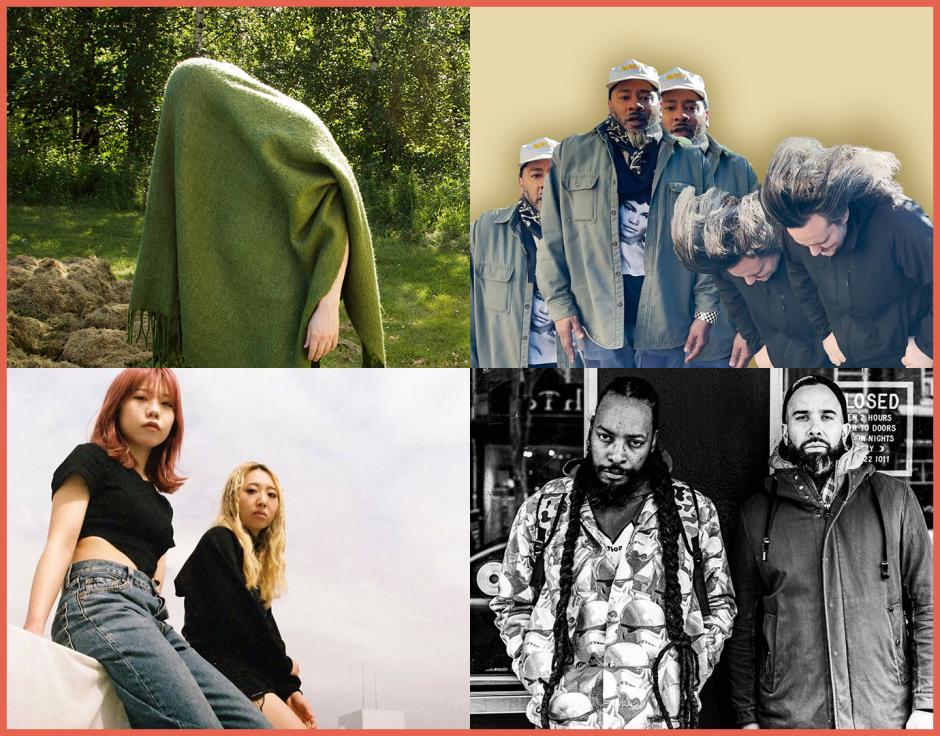 Clockwise from top left: Jussi Lehtisalo by Eetu Henttonen; Wave Generators; ShrapKnel by Matt Shaver; HYPER GAL
