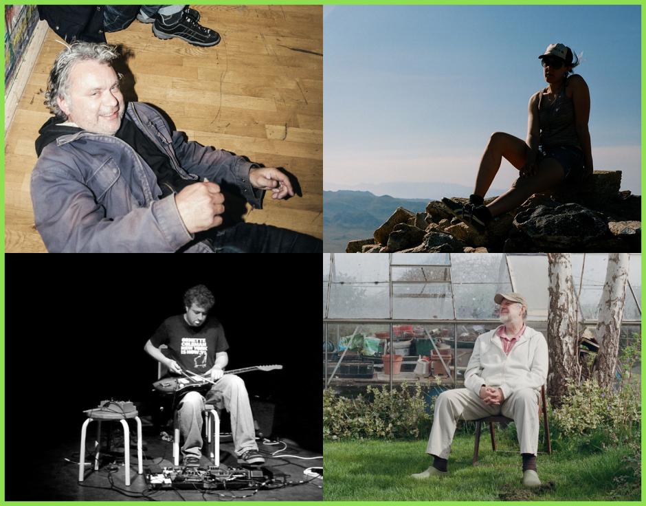 Clockwise from top left: Michael Morley of The Dead C by Juan Diego Valera; Lisa Shonberg by Micki Poklar; Paul Dunmall by Clare Hewitt; Matthew Grigg