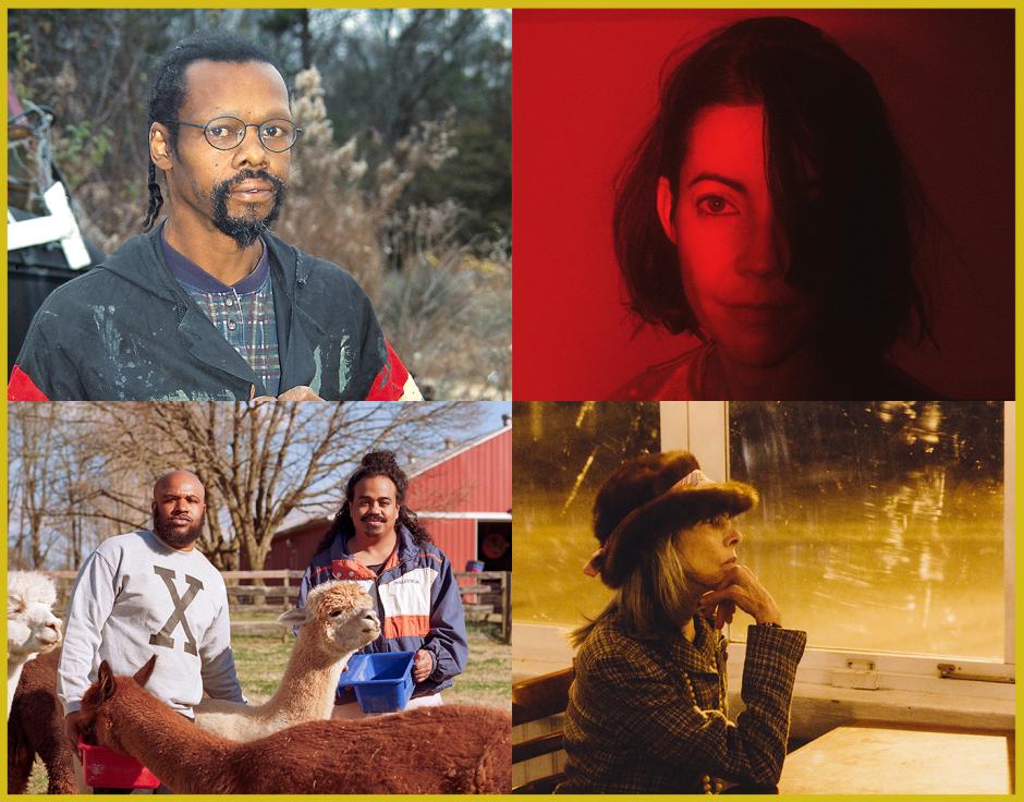 Clockwise from top left: Lonnie Holley by William Arnett; Lucrecia Dalt by Rita Lino; Annette Peacock by Daniel Shea; Infinity Knives & Brian Ennals by Micah E Wood.