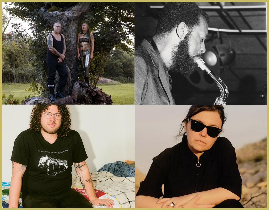 Clockwise from top left: OvO by Rachele Maistrello; Ornette Coleman by Val Wilmer; Valentina Magaletti by Amanda Hakan; Weston Olencki by Paulina Hildesheim