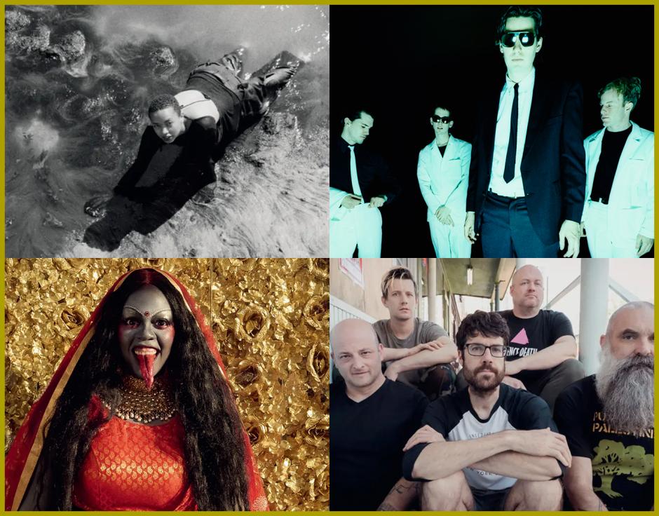 Clockwise from top left: feeo by Ciara Reddy; Six Finger Satellite by Charles Peterson; Black Eyes by Josh Sisk; Masma Dream World by Courtney Sofiah Yates