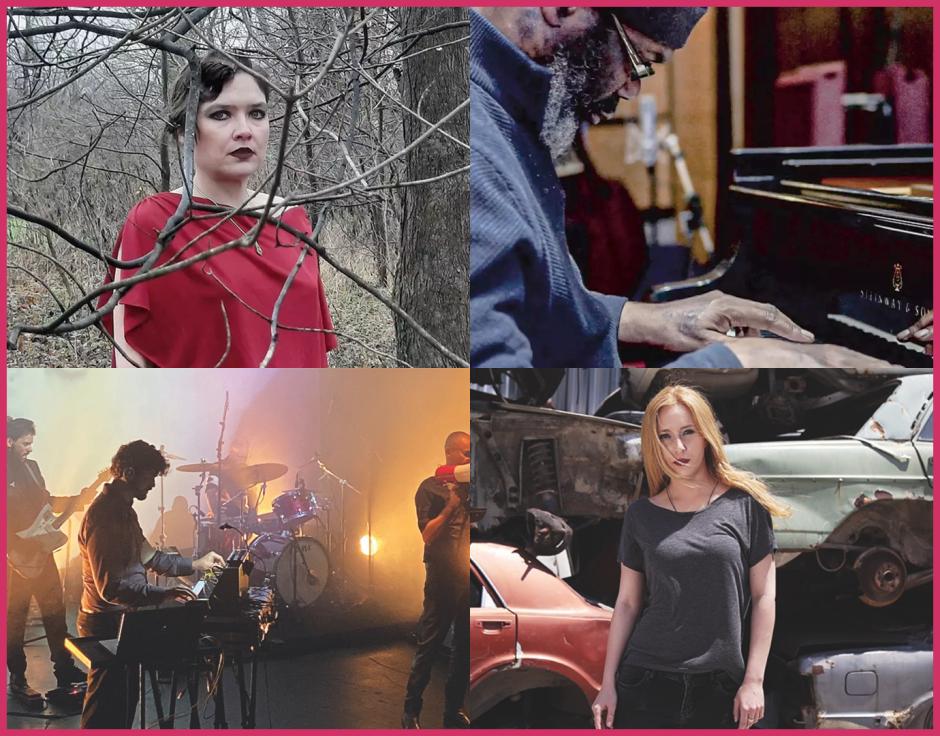 Clockwise from top left: Leslie Keffer by Nick Kreager; Pat Thomas by Jacob Sobanski; Ipek Gorgun by Zuhal Harputogullari; Laibach by Dave Brown