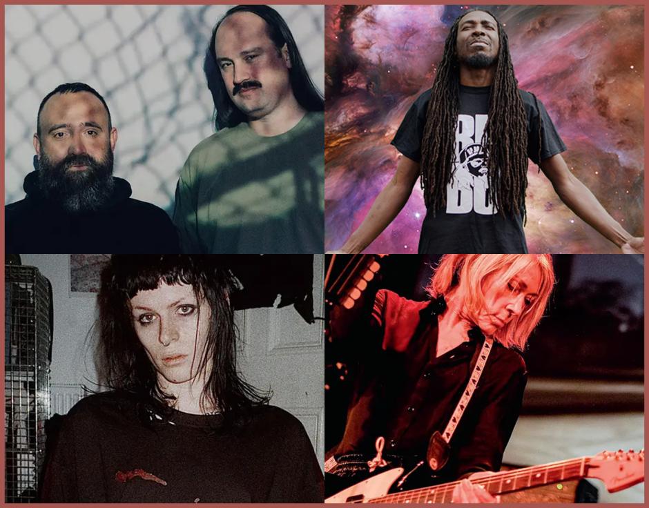 Clockwise from top left: Yellow Swans by Josh Pruitt; RP Boo by Matthew Avignone; Kim Gordon by Kevin Condon; Kavari by by Spit Turner