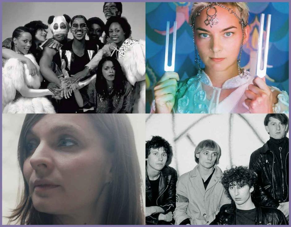 Clockwise from top left: Brides Of Funkenstein by Diem Jones; Eve Maret by Claire Foth; Clock DVA; Hildur Guðnadóttir by Hudson Hayden