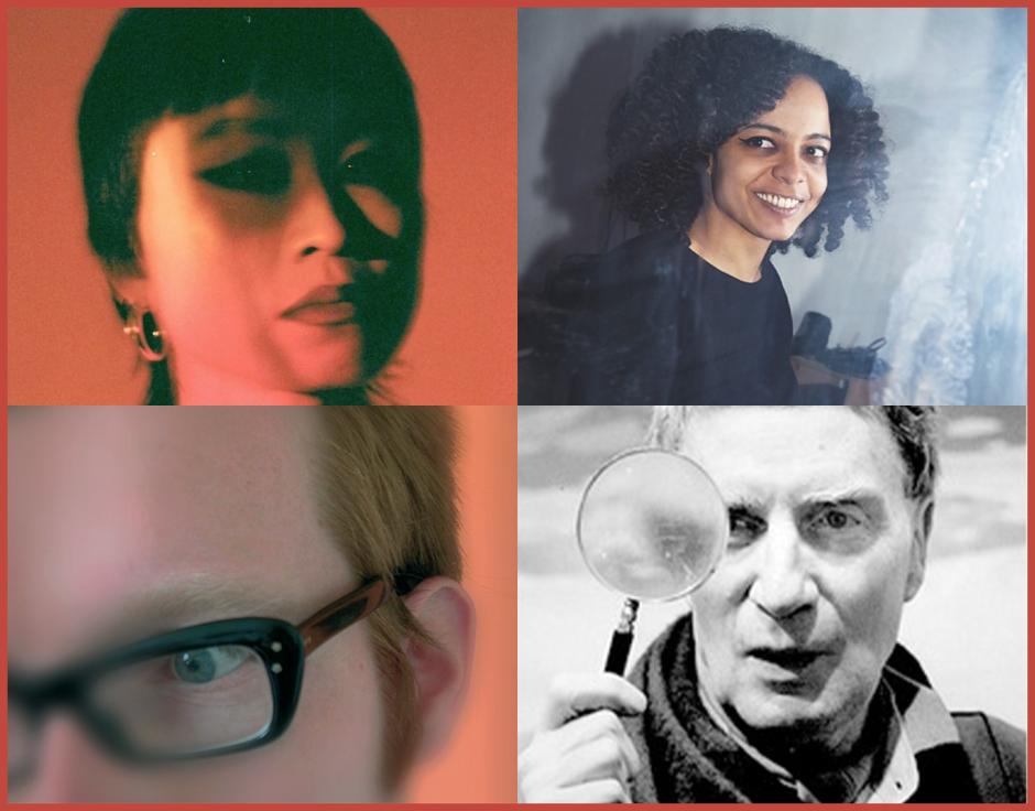 Clockwise from top left: OHYUNG by Marion Aguas; Jessica Ekomane by Timo Wirsching; Brion Gysin; Machinefabriek